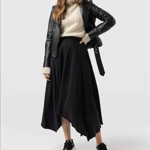 SAINT + SOFIA | Soho Black Hankerchief Skirt women’s 8